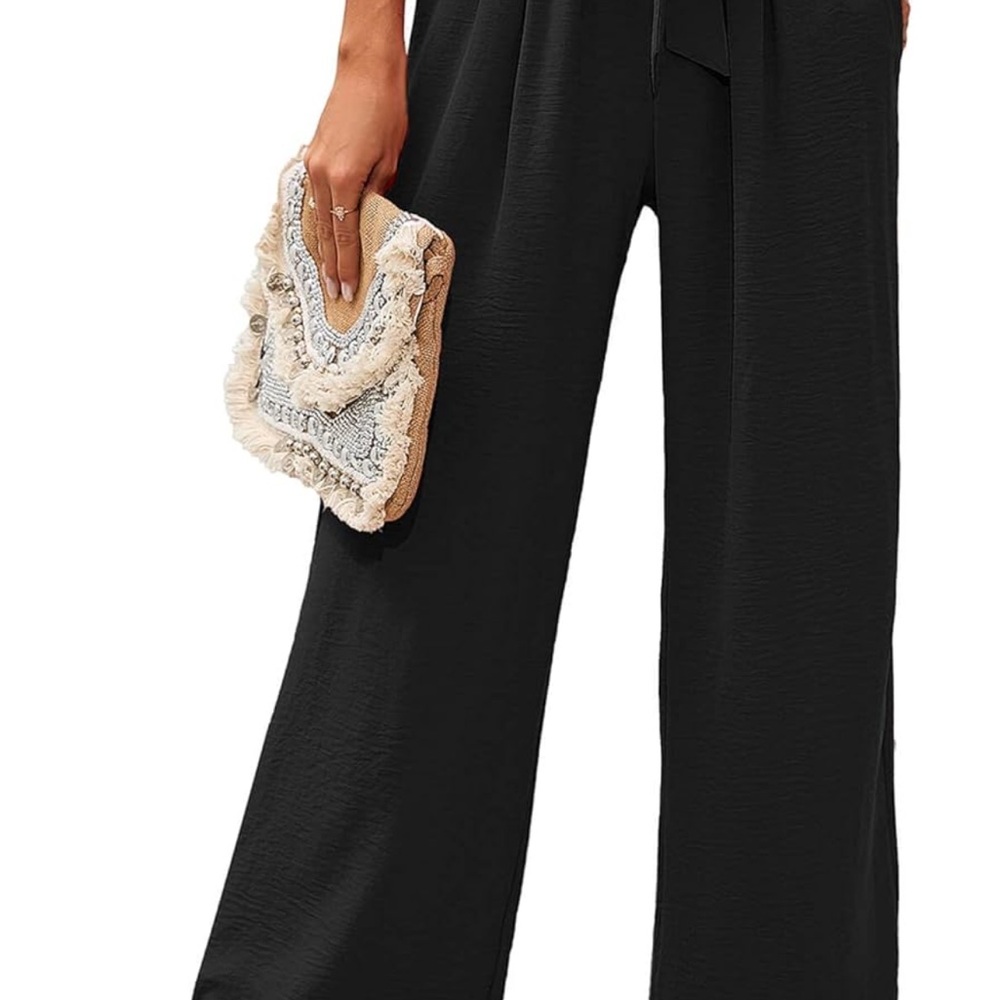Women’s Wide Leg Tie Knot Pants - Picture 5 of 10